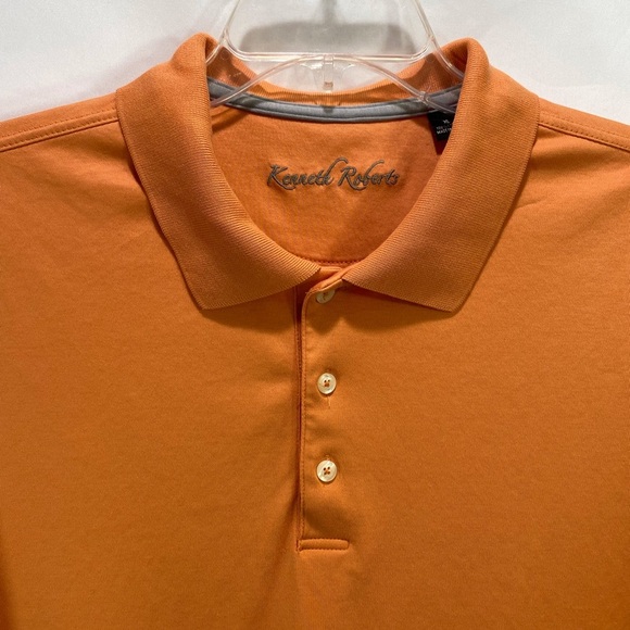 Kenneth Roberts Rust Orange Cotton Polo - Picture 3 of 8